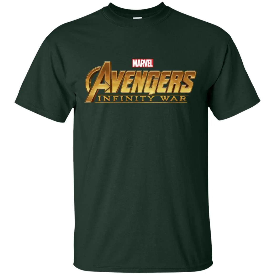 Marvel Avengers Infinity War Golden Logo Men Cotton T-Shirt