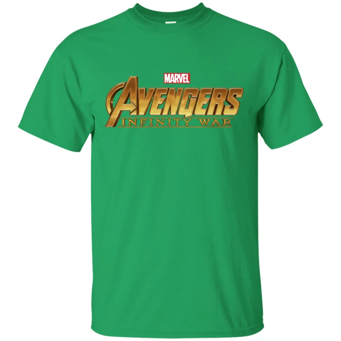 Marvel Avengers Infinity War Golden Logo Men Cotton T-Shirt