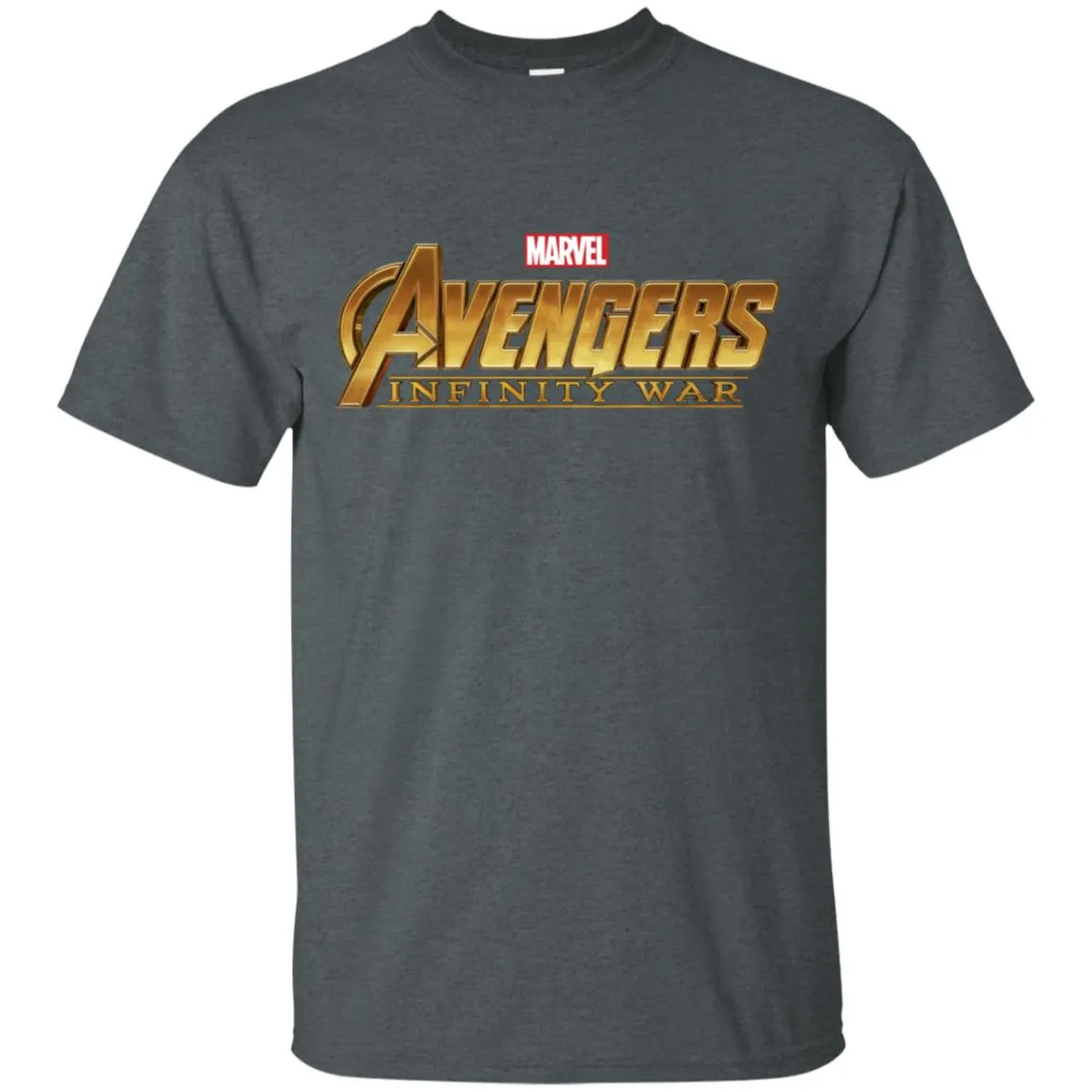 Marvel Avengers Infinity War Golden Logo Men Cotton T-Shirt