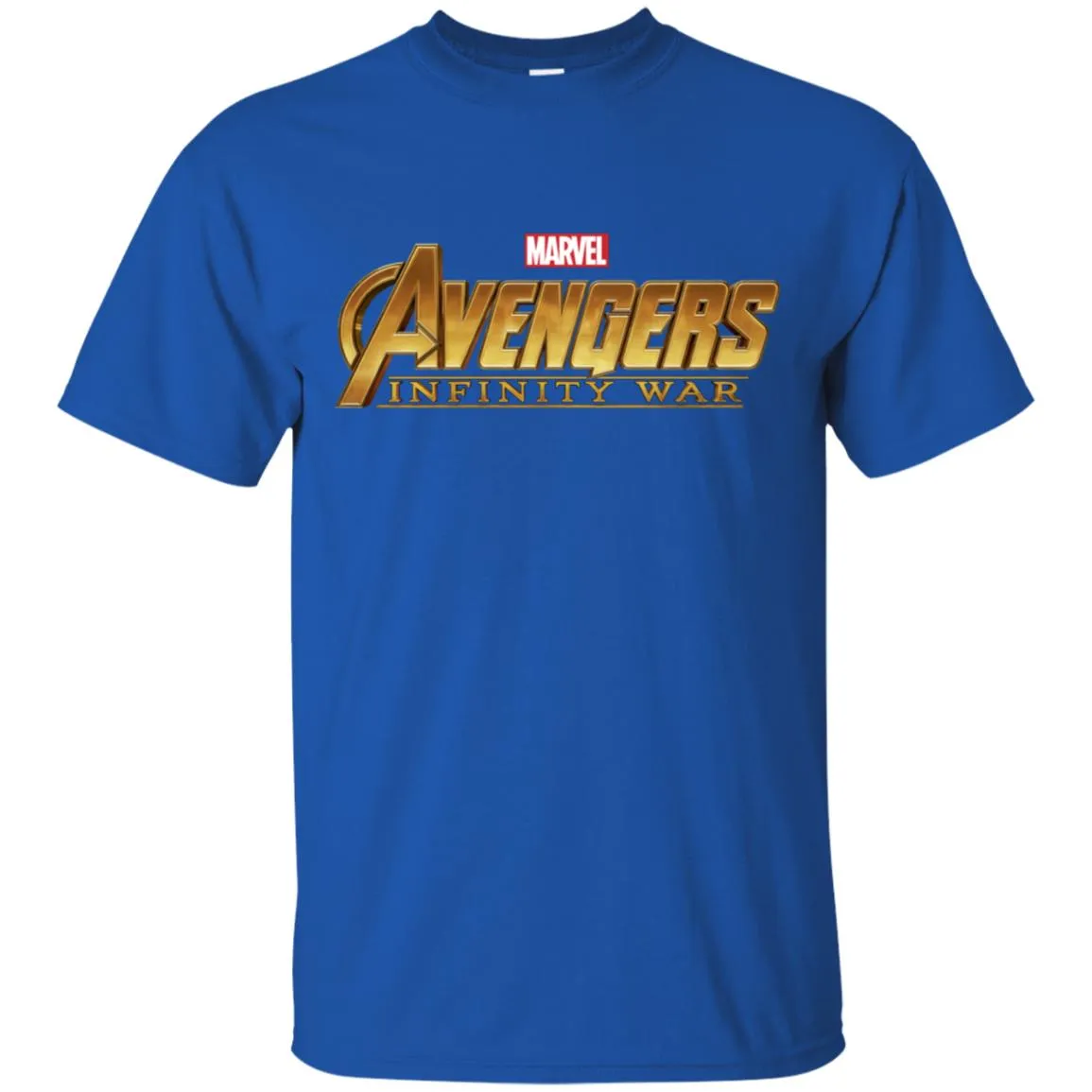 Marvel Avengers Infinity War Golden Logo Men Cotton T-Shirt