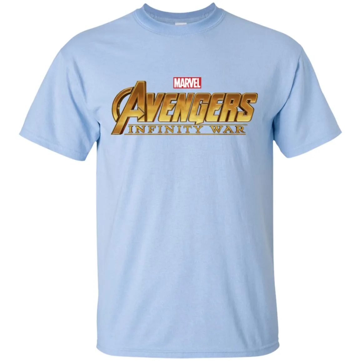 Marvel Avengers Infinity War Golden Logo Men Cotton T-Shirt