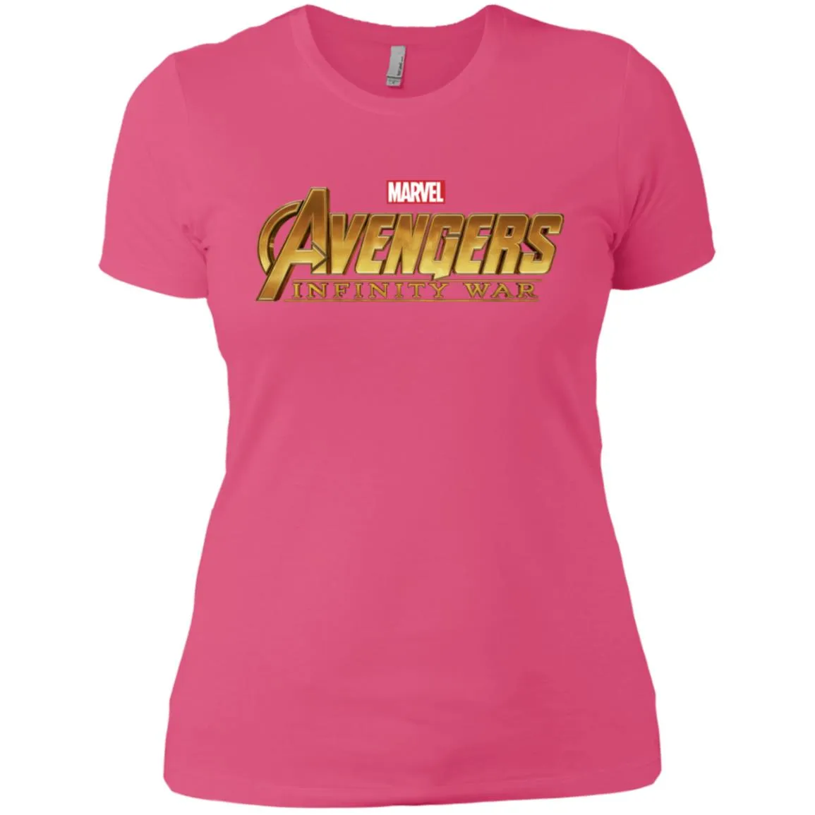 Marvel Avengers Infinity War Golden Logo Women Cotton T-Shirt