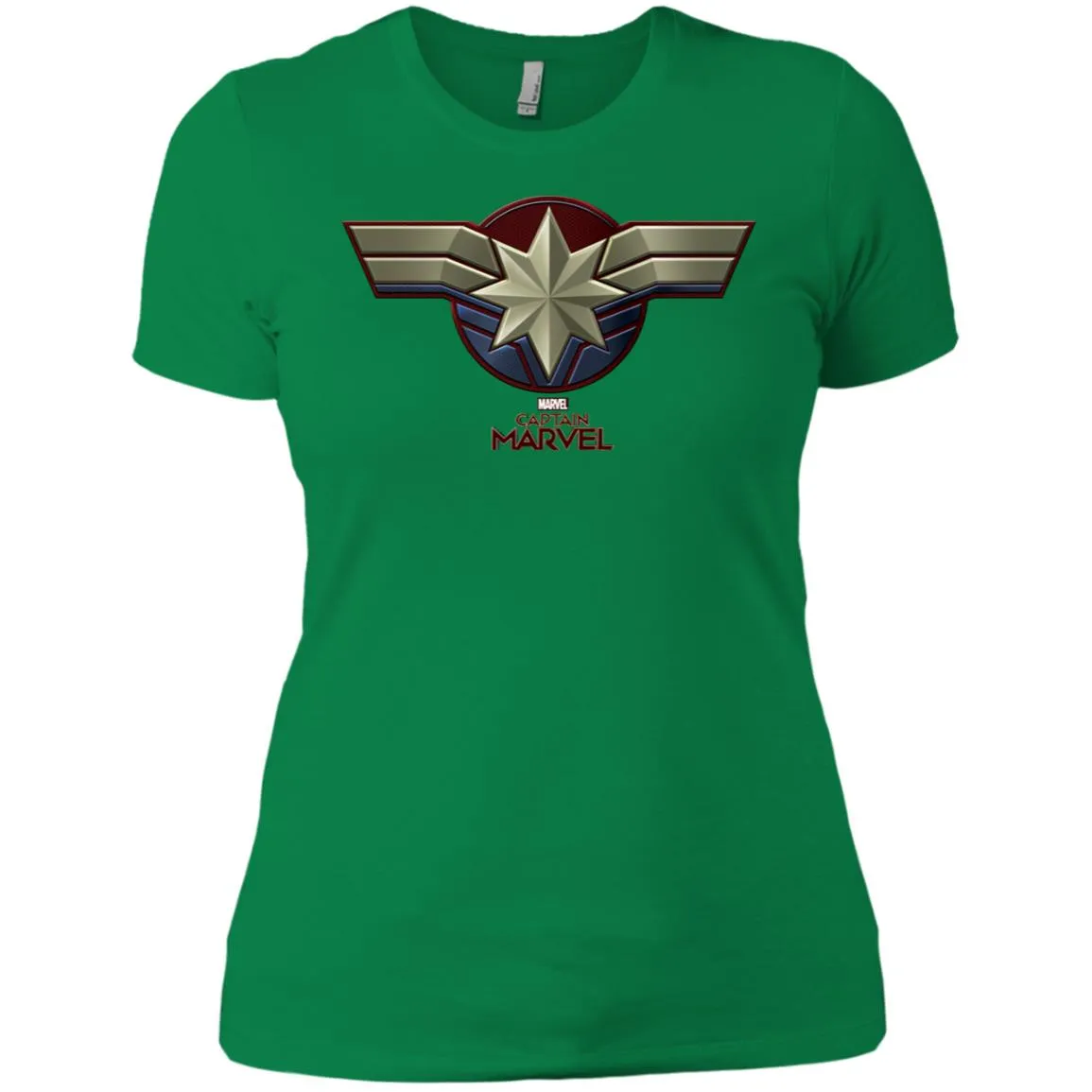 Marvel Captain Marvel Movie Chest Symbol Women Cotton T-Shirt