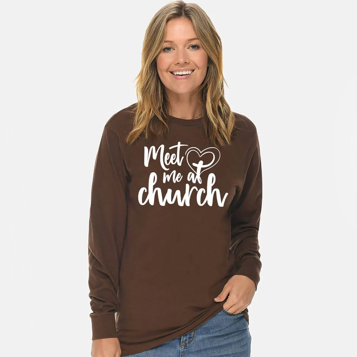 Meet Me At Church Unisex Long Sleeve T Shirt