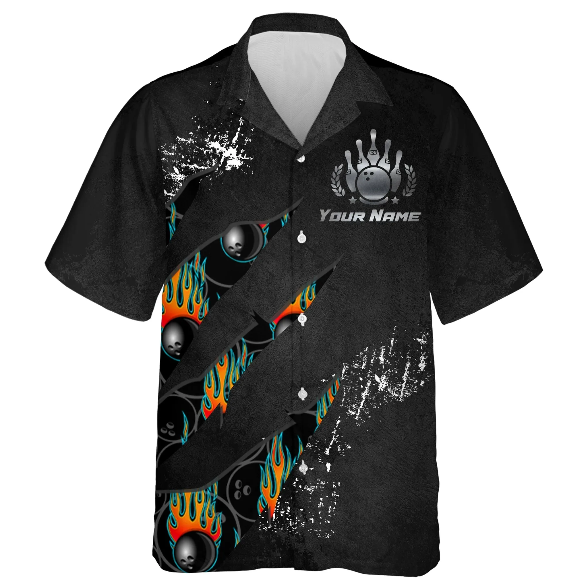 Men Women Custom Hawaiian Bowling Shirt, Strike Bowlers Jersey Short Sleeve Button-down Cool Shirt