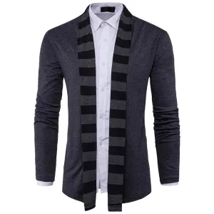 Men's Buttonless Cardigan Long Sleeve Knitwear 60849695L