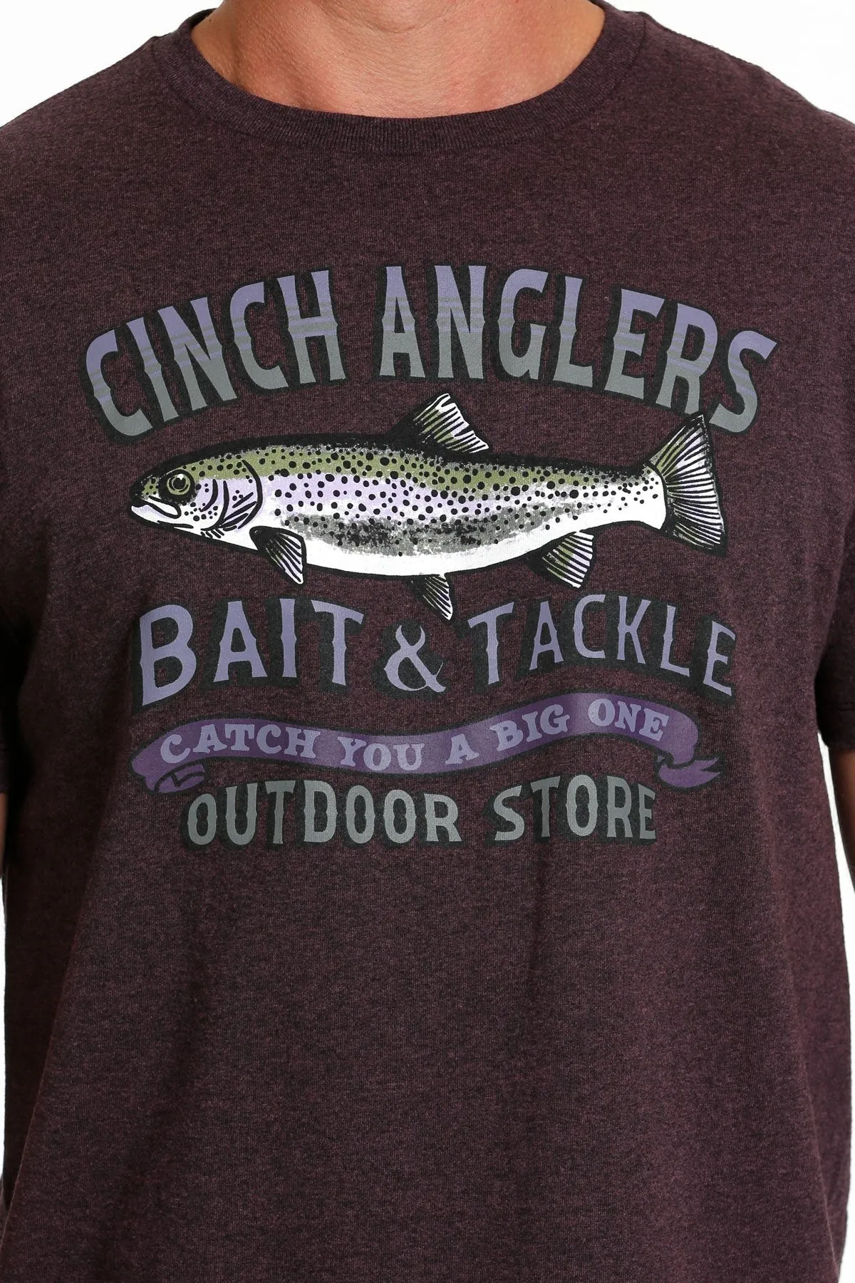 MEN'S CINCH ANGLERS TEE - PURPLE