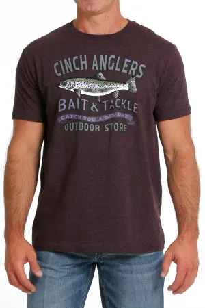 MEN'S CINCH ANGLERS TEE - PURPLE