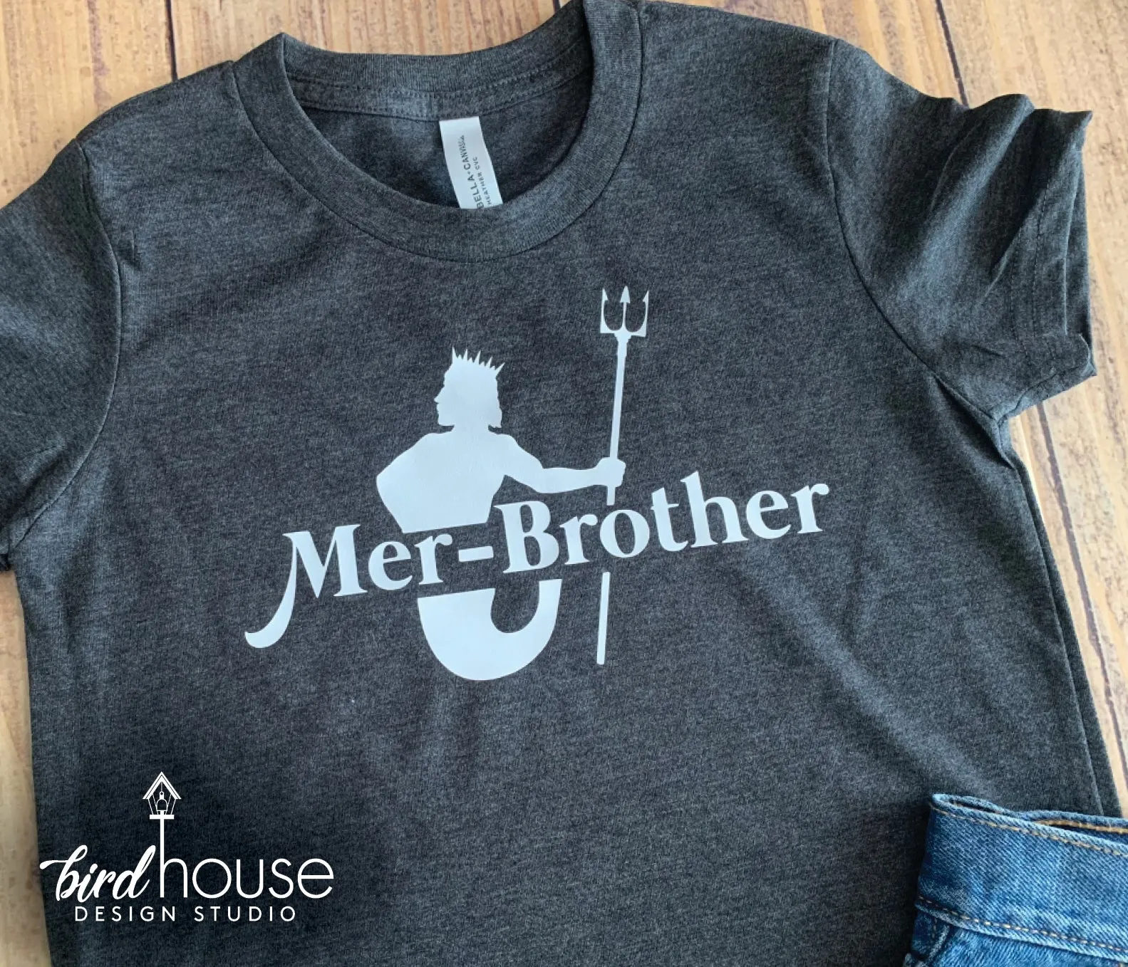 Mer Brother Mermaid Birthday Shirt, Cute Family Matching Tees, Dad, Any Name