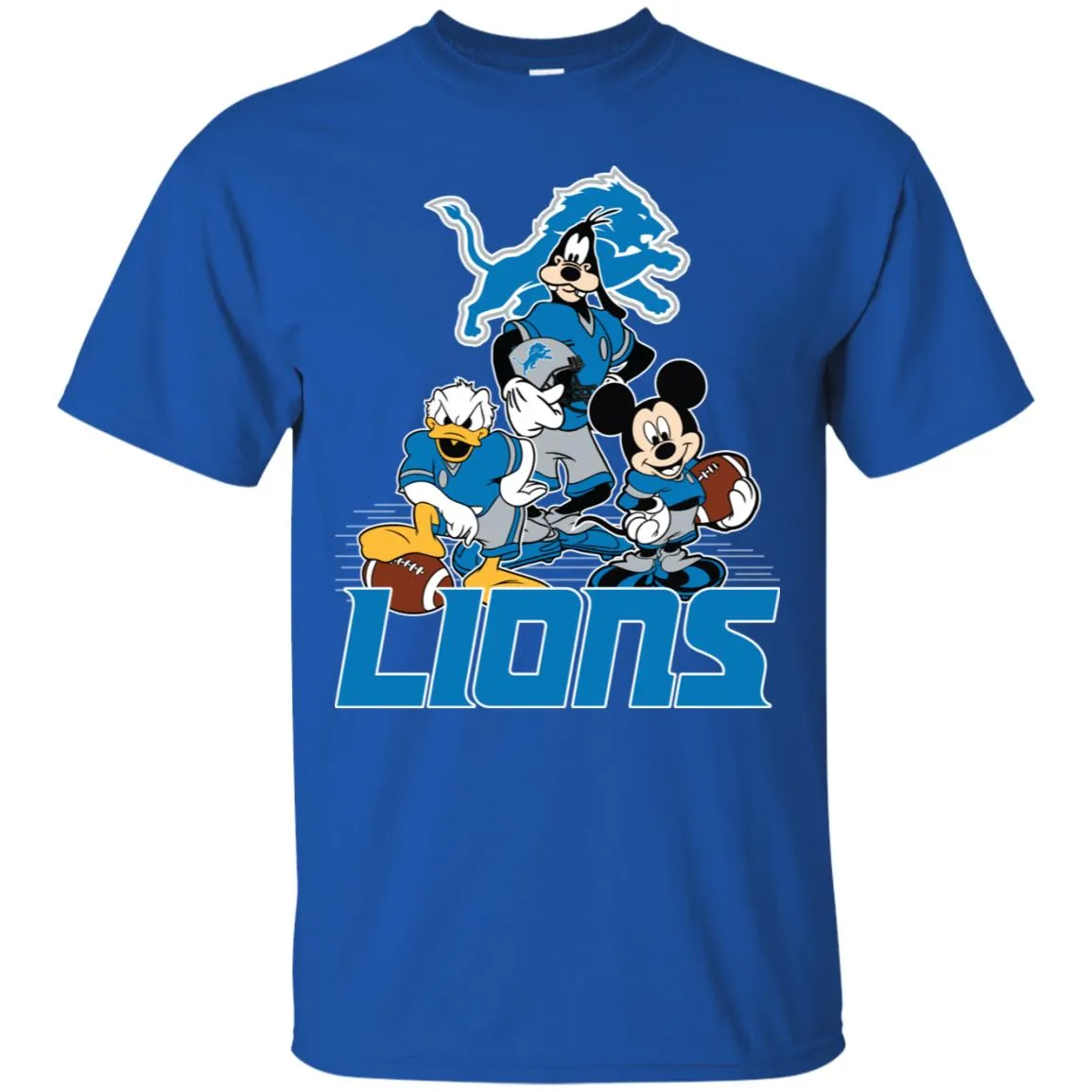 Mickey Mouse Detroit Lions American Football Nfl Sports Shirt