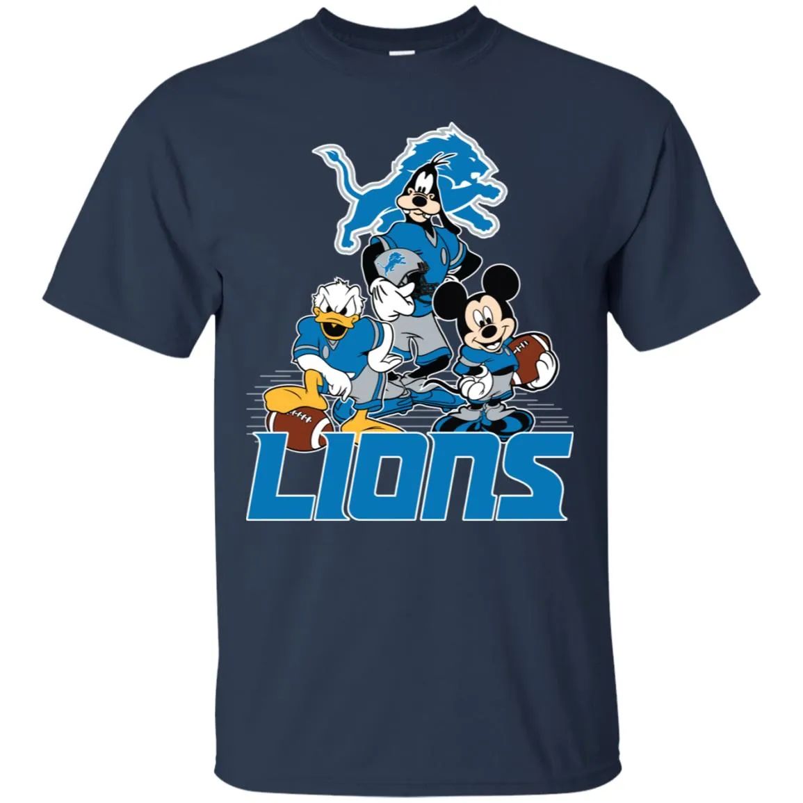 Mickey Mouse Detroit Lions American Football Nfl Sports Shirt