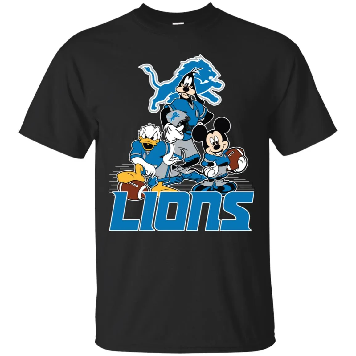 Mickey Mouse Detroit Lions American Football Nfl Sports Shirt