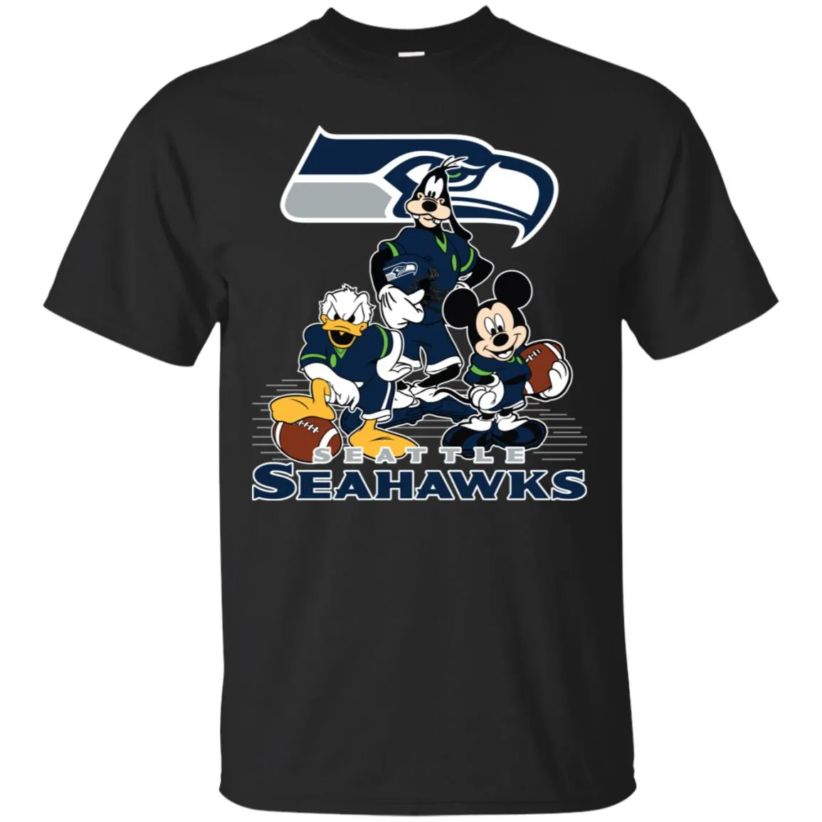 Mickey Mouse Seattle Seahawks American Football Nfl Sports Shirt