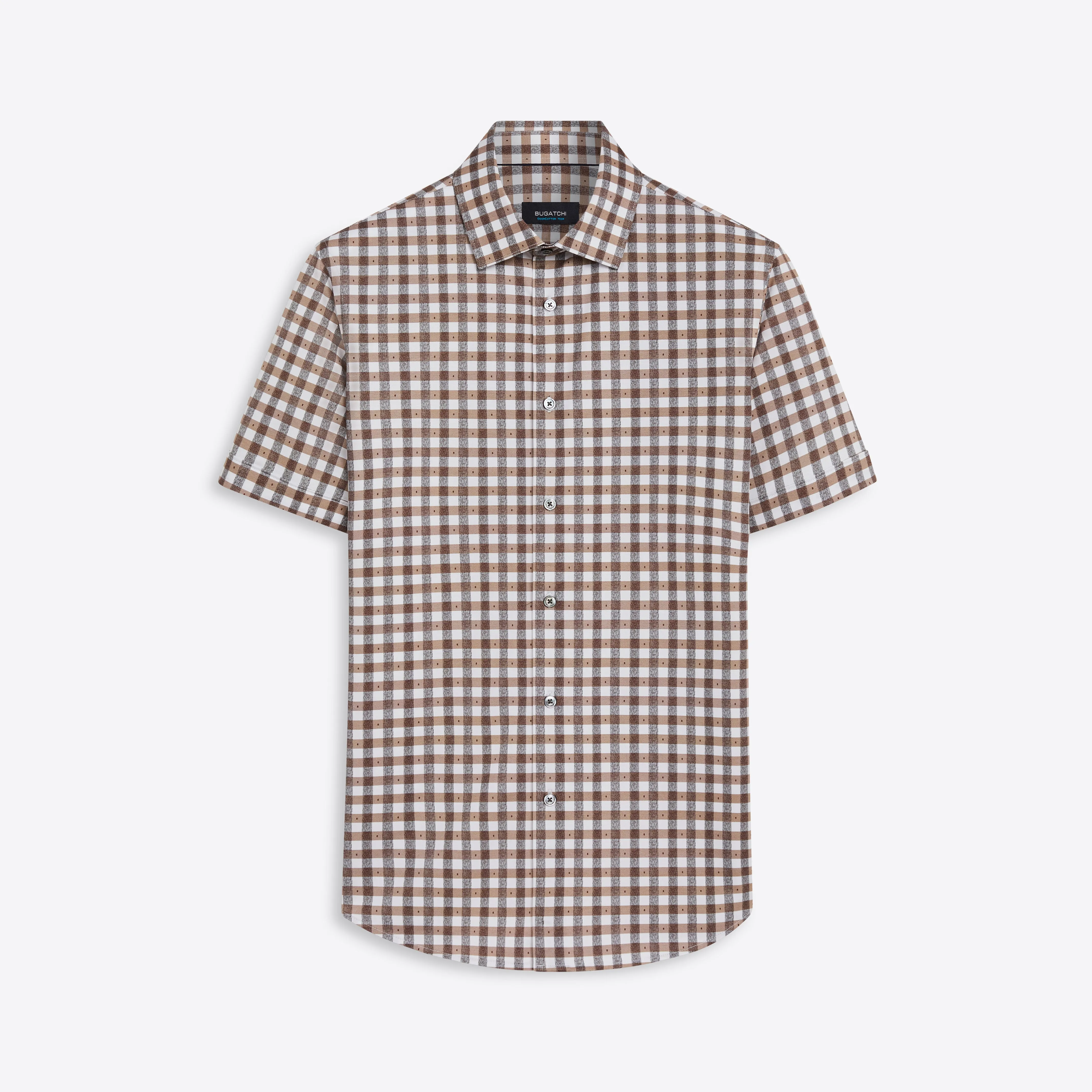 MILES Gingham Check OoohCotton Short Sleeve Shirt