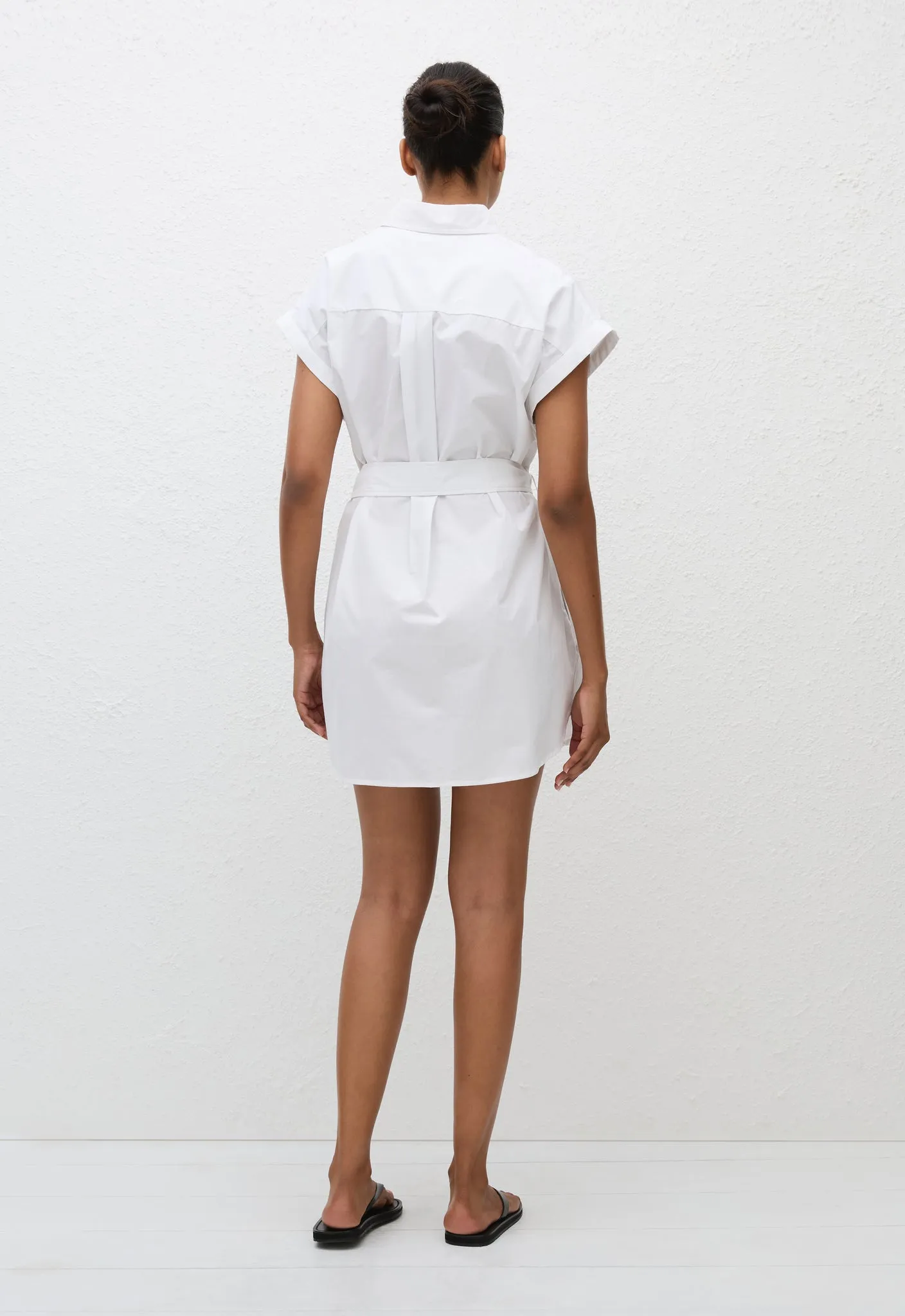 Mini Shirt Dress - White