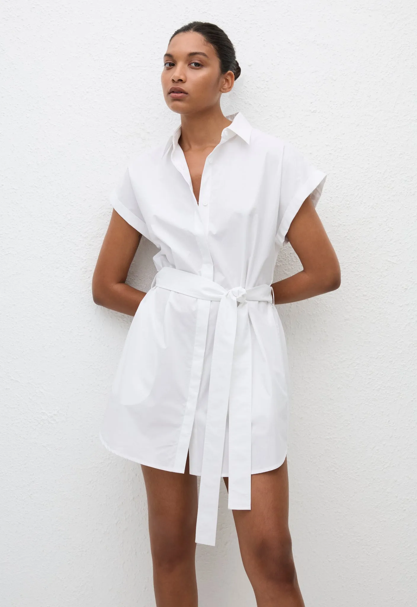 Mini Shirt Dress - White