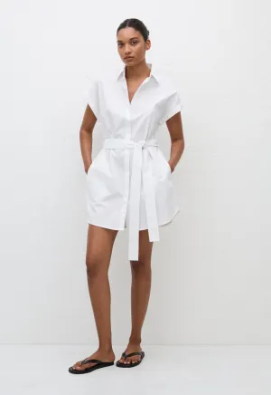 Mini Shirt Dress - White