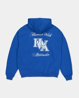 Monogram Hoodie Brodé - Cobalt Blue