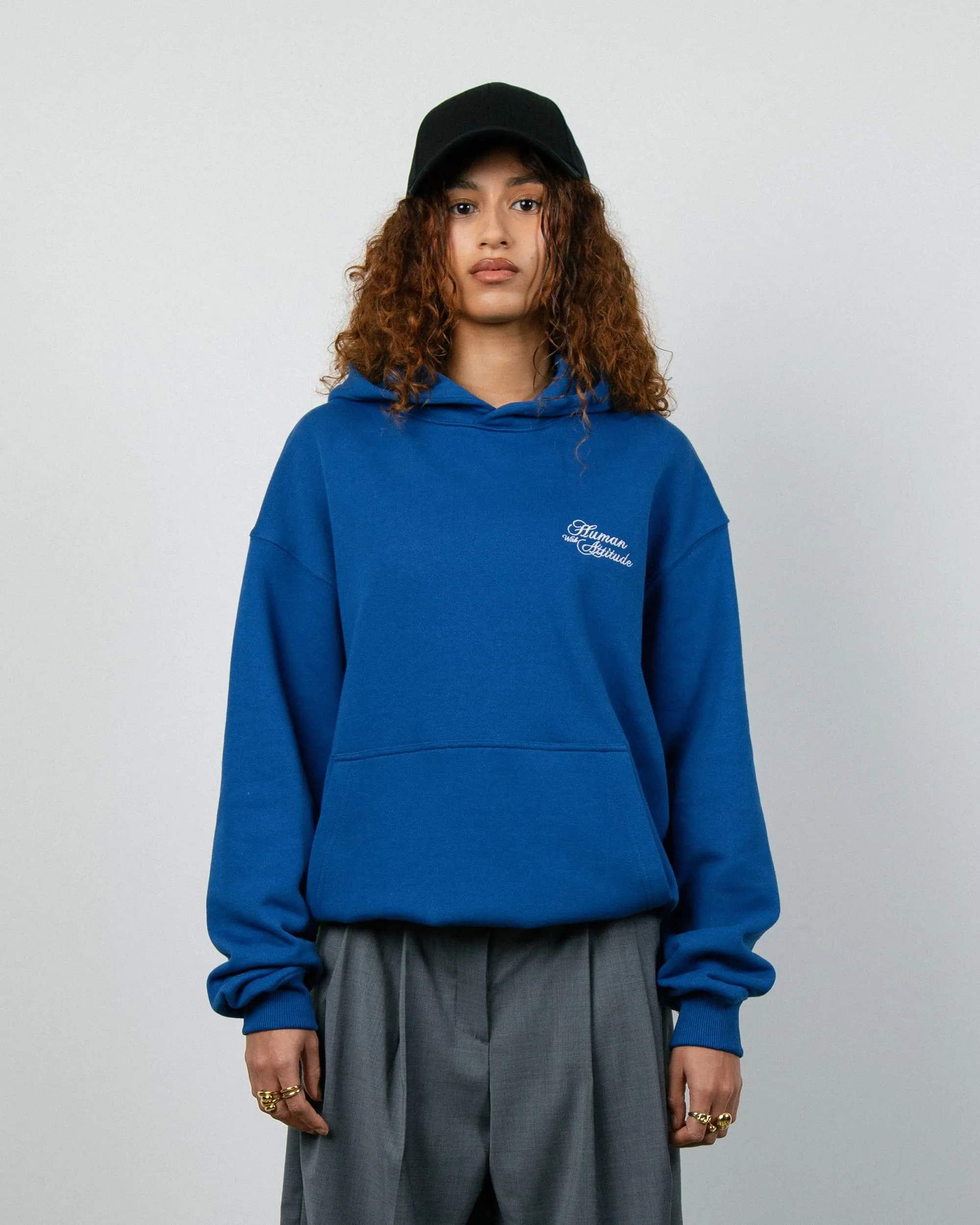 Monogram Hoodie Brodé - Cobalt Blue