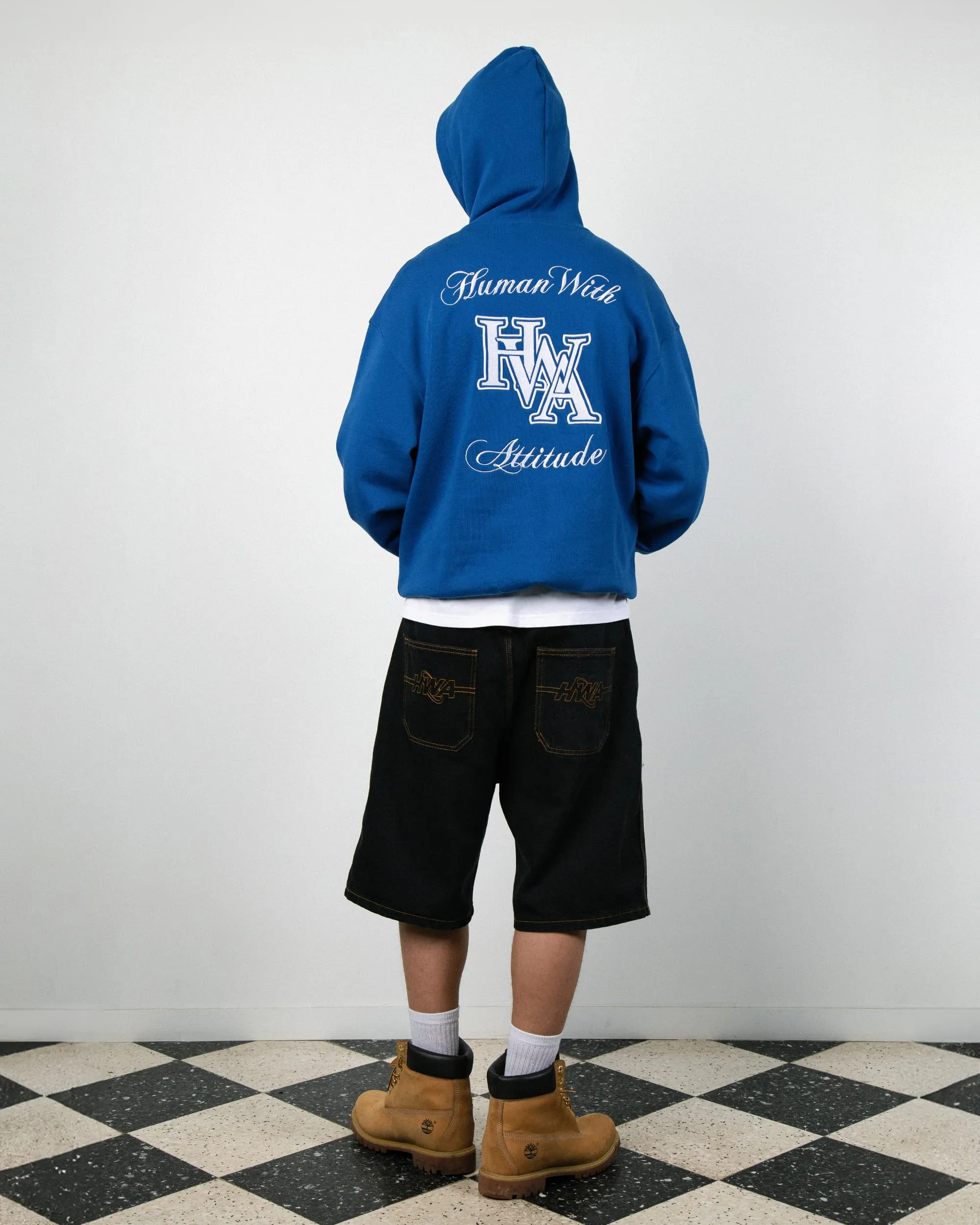 Monogram Hoodie Brodé - Cobalt Blue