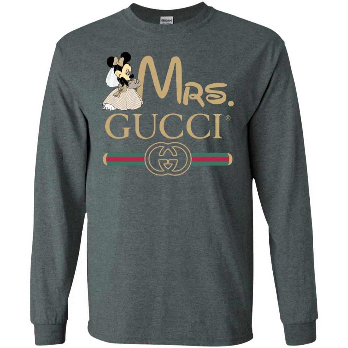 Mrs Minnie Gucci Couple Disney Shirt Valentine's Day T-shirt Men Long Sleeve Shirt