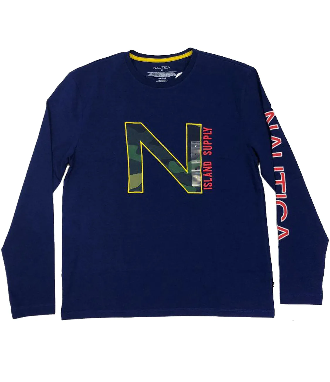 Nautica Blue Depths Navy Long Sleeve T-Shirt