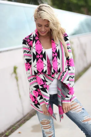 Neon Pink Cardigan