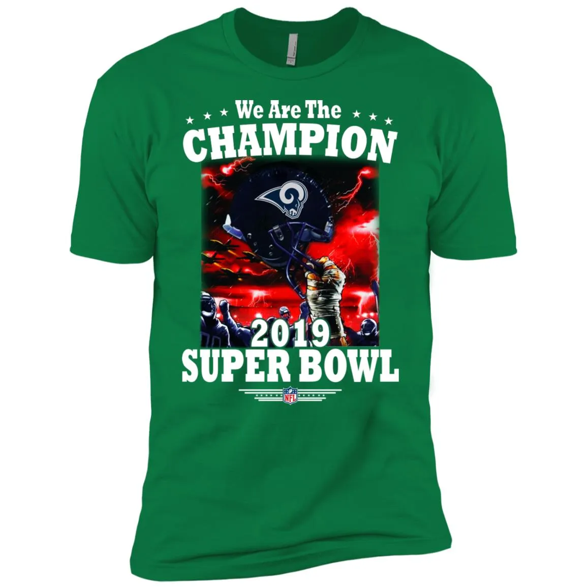 Nfl – Los Angeles Rams We Are The Champion 2019 Super Bowl Football Men Short Sleeve T-Shirt