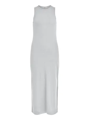 OBJJAMIE S/L LONG DRESS NOOS | LIGHT GREY MELANGE