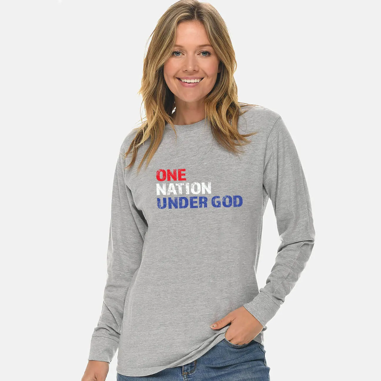 One Nation Under God Unisex Long Sleeve T Shirt