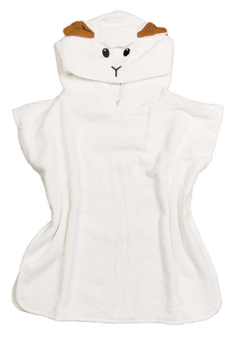 Organic Cotton Bath Poncho - Lamb