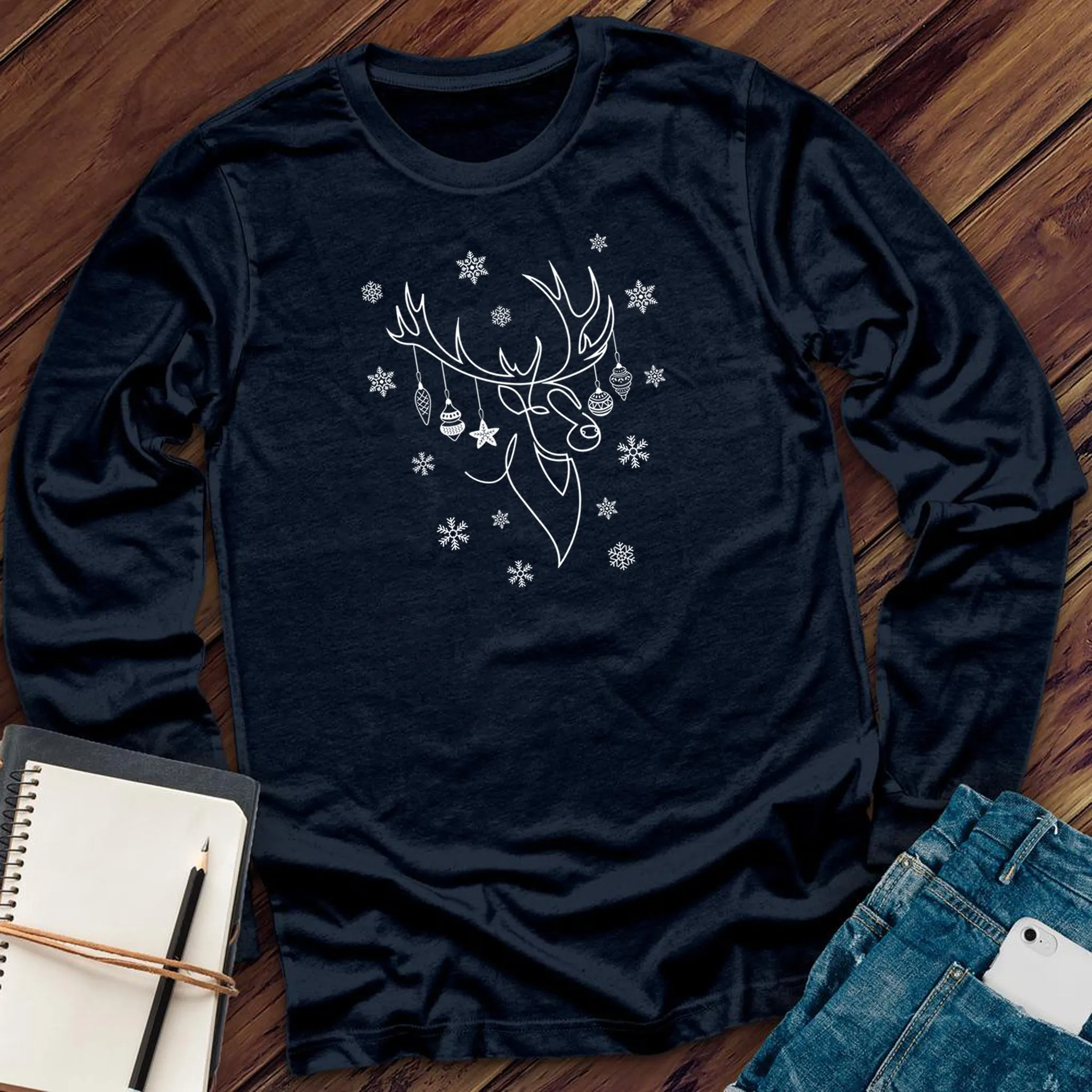 Ornamental Reindeer Long Sleeve