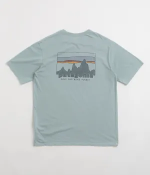 Patagonia 73 Skyline Organic T-Shirt - Thermal Blue