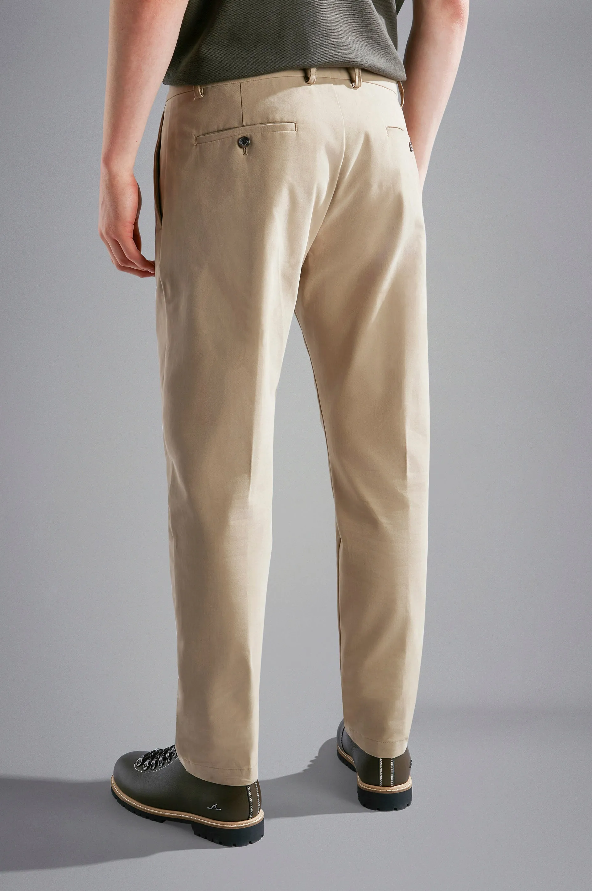 Paul & Shark Cotton Stretch Chino Trousers | Beige