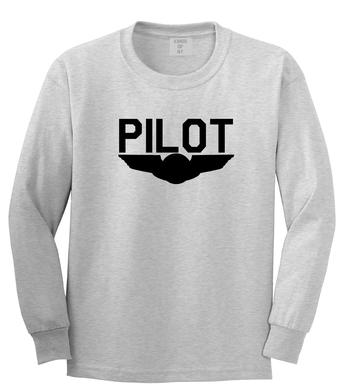 Pilot With Wings Mens Long Sleeve T-Shirt