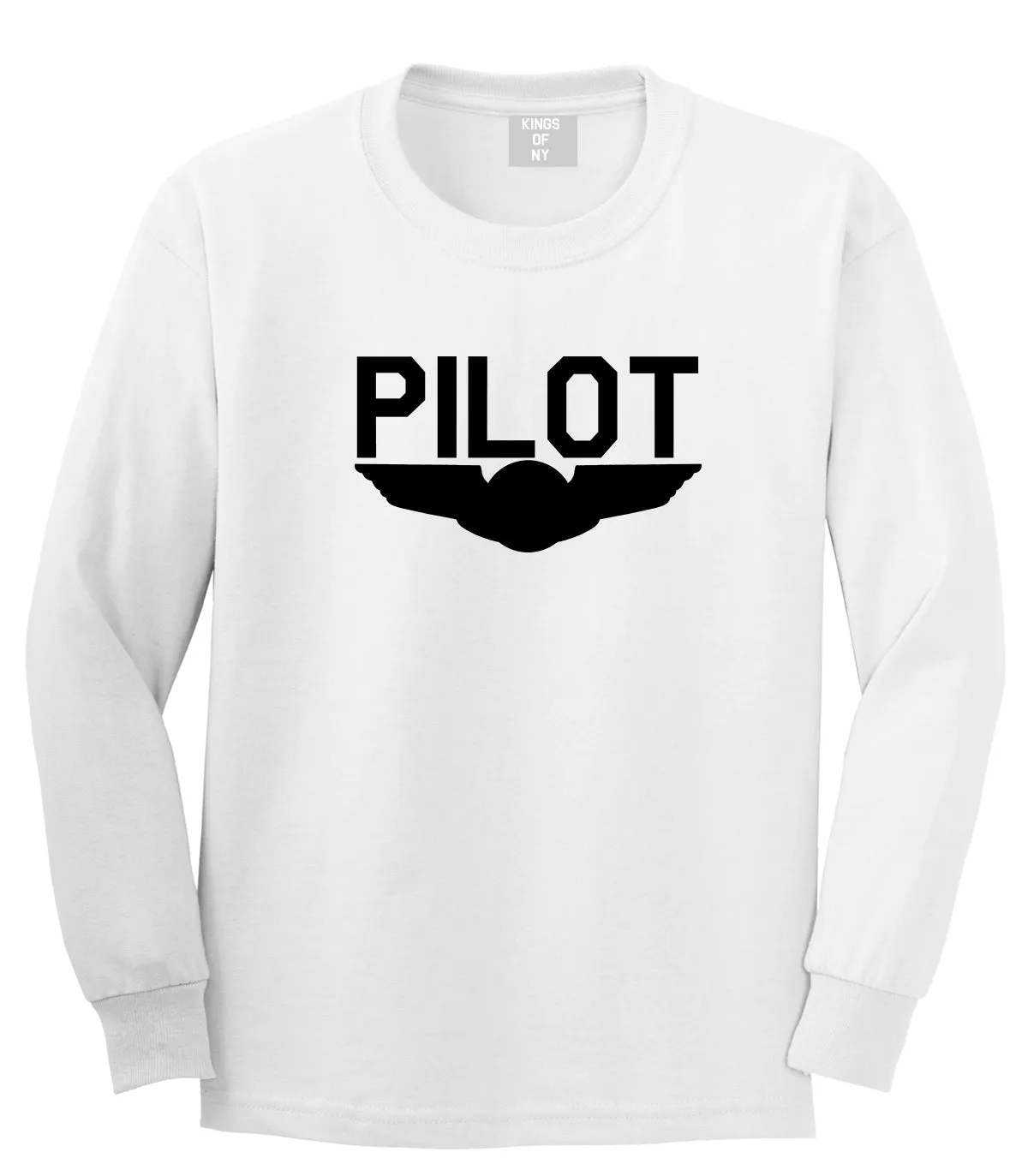 Pilot With Wings Mens Long Sleeve T-Shirt