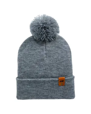 PTD105 HAAKWEAR Pom Pom Beanie - Made in USA - Koala Gray