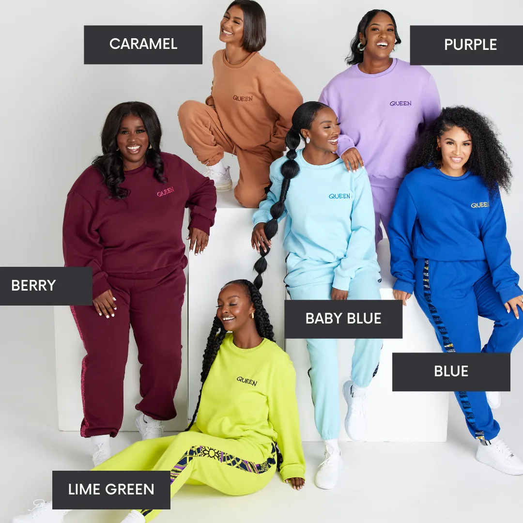 QUEEN BERRY Crew Neck Jogger Set - SAMPLE SALE