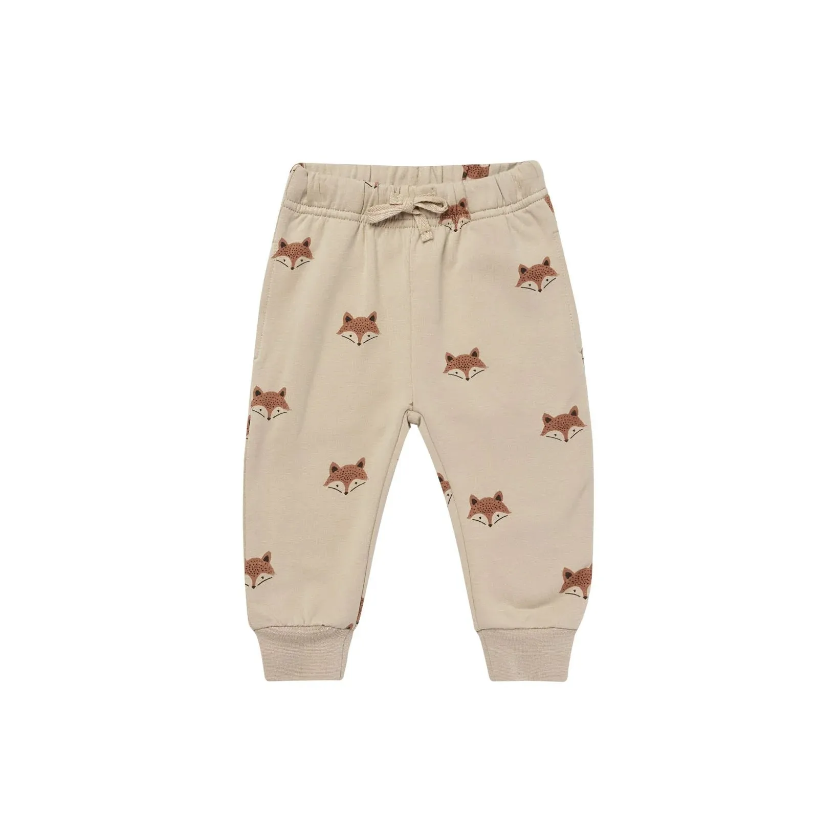 Quincy Mae Relaxed Fleece Sweatpants - Sand Foxes