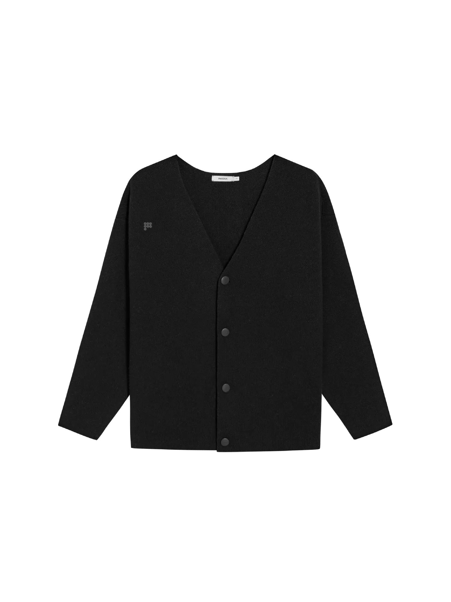 Recycled Cashmere Cardigan—black