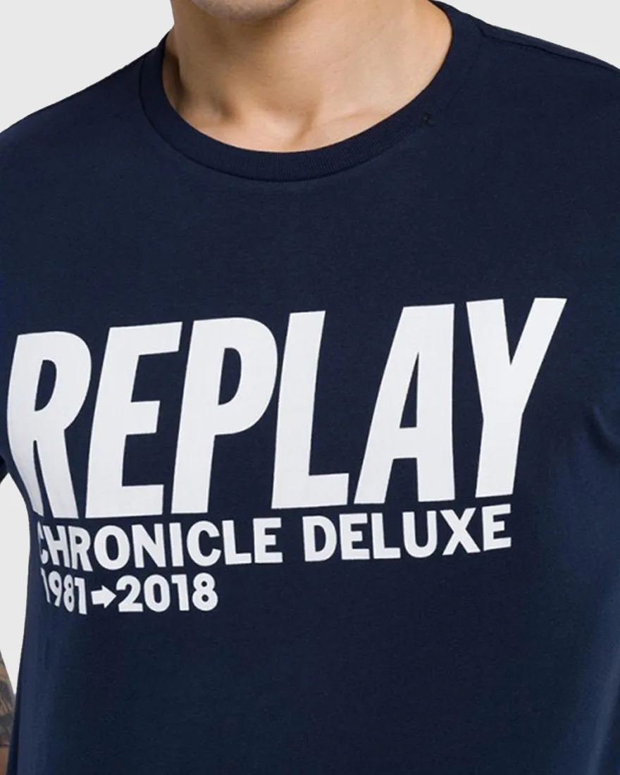 REPLAY M37252660 NAVY CREW T-SHIRT