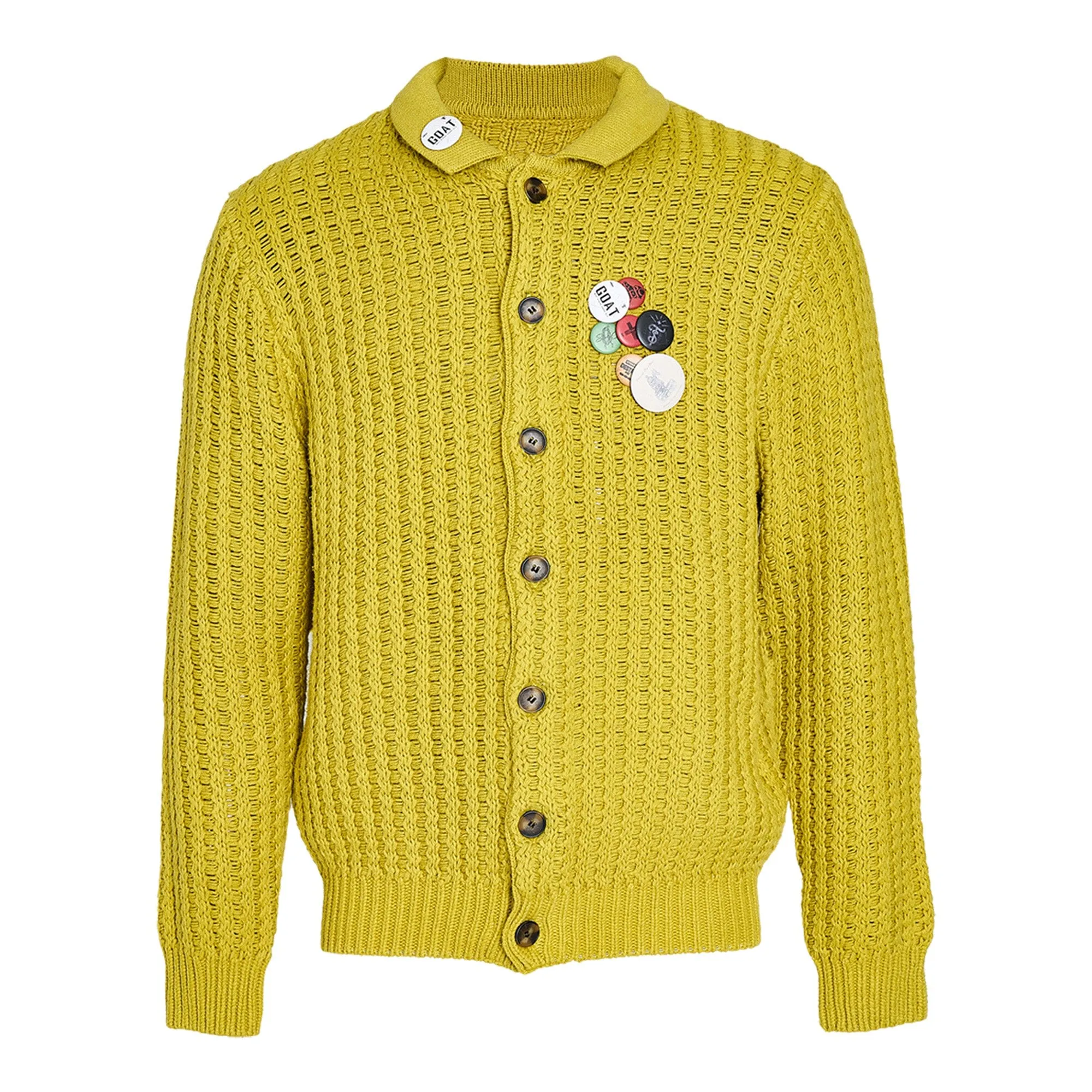 Retro Yellow Knit Cardigan