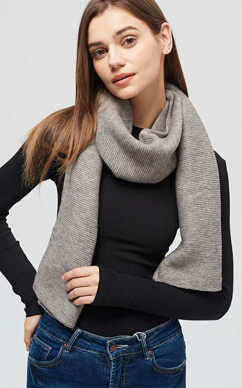 Rib Scarf, grey