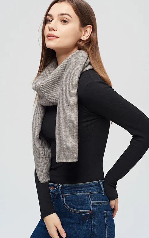 Rib Scarf, grey