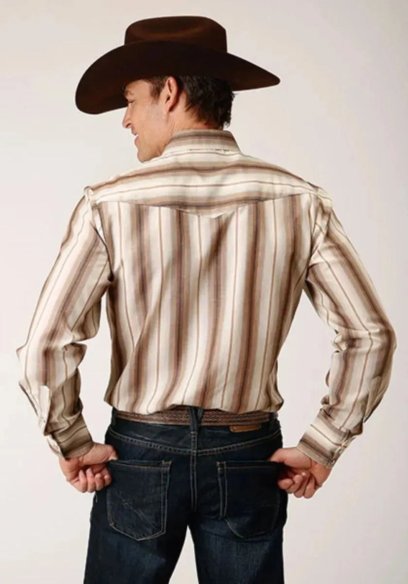 Roper Bison Brew (Brown) - Men's Western Shirt