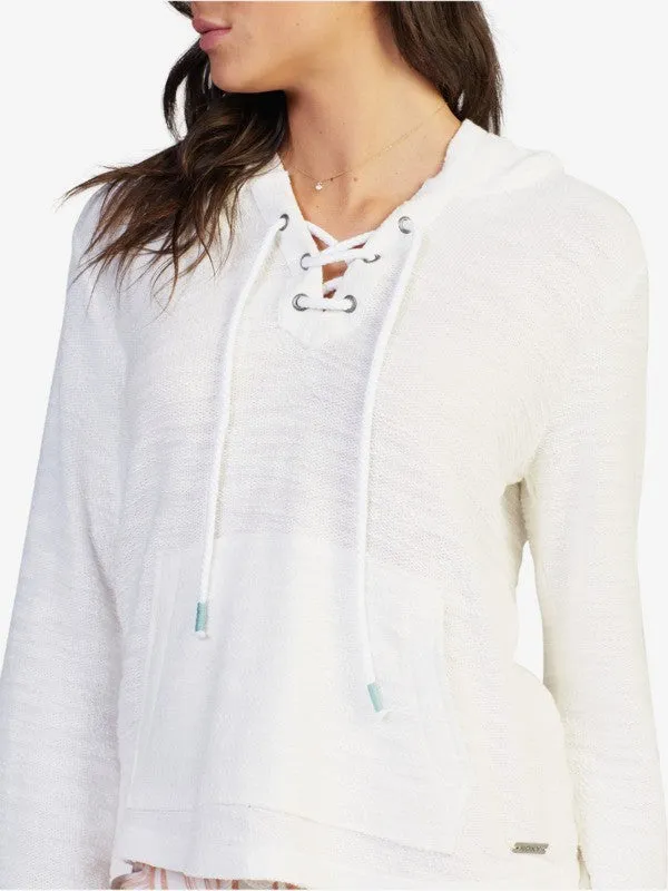 Roxy Pearling Hooded Sweatshirt-Snow White