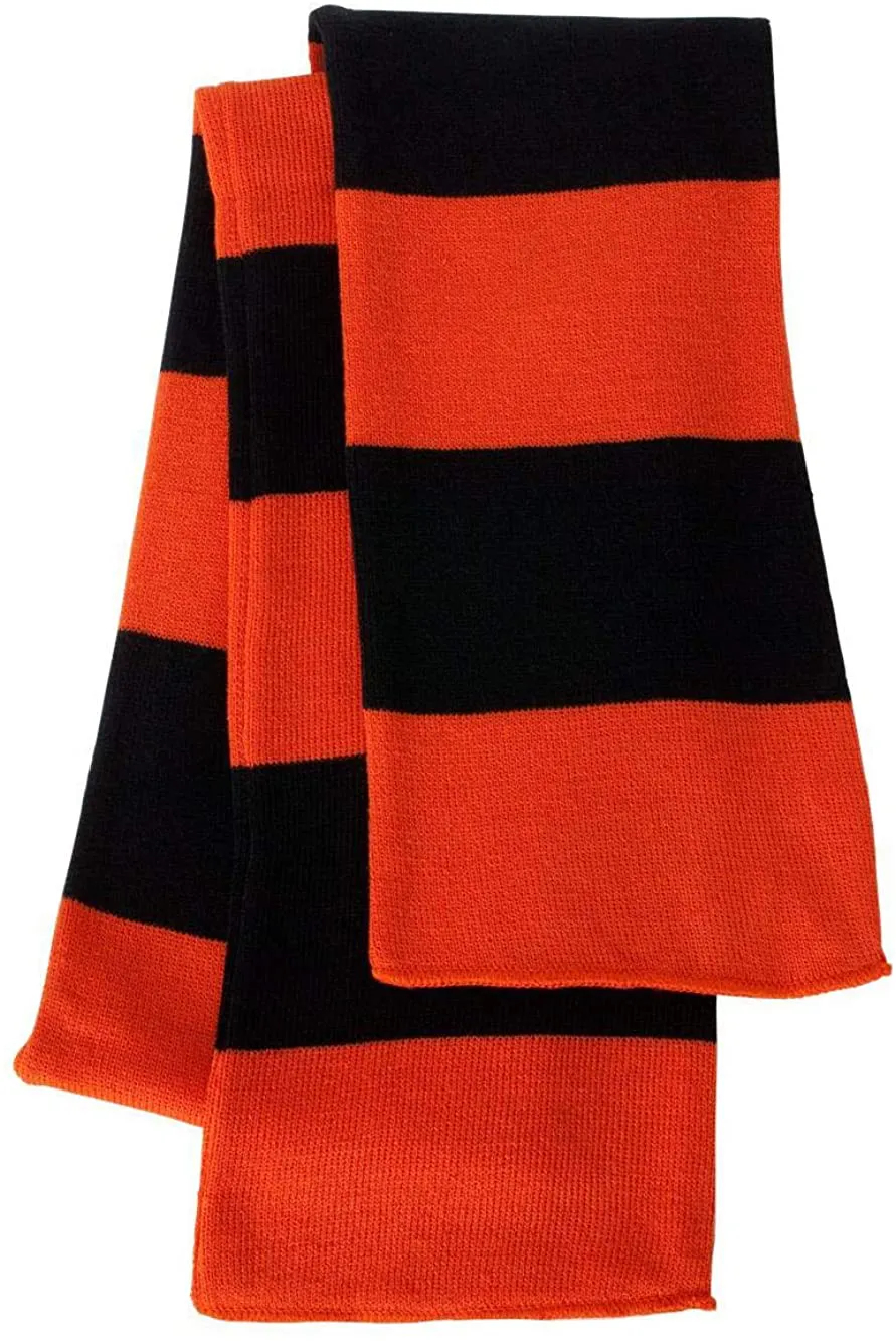 Rugby Striped Knit Scarf