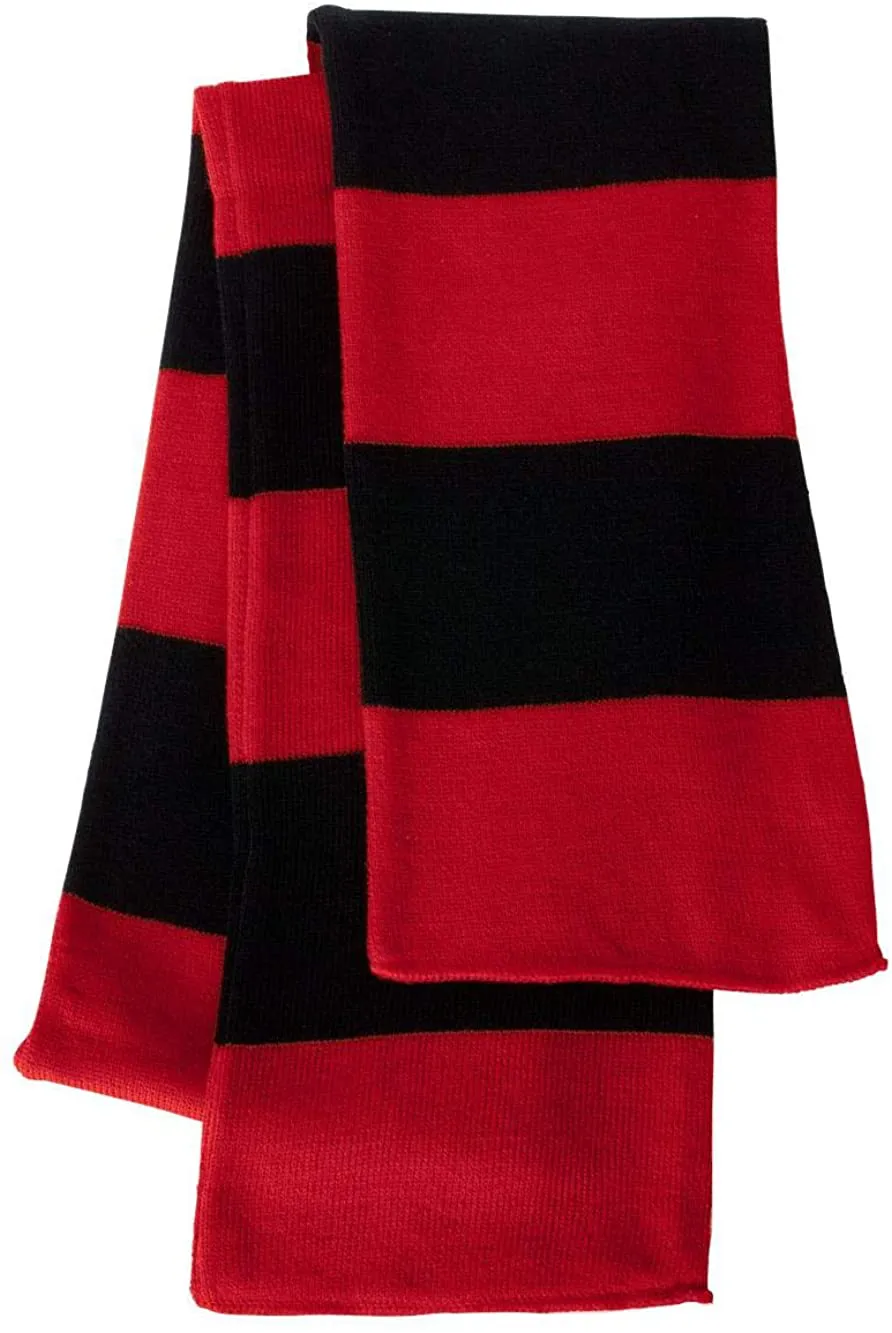 Rugby Striped Knit Scarf