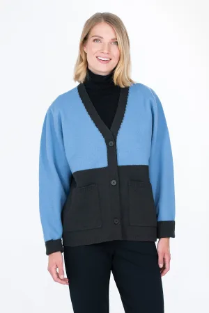 Saana Cardigan Dark Green/Blue