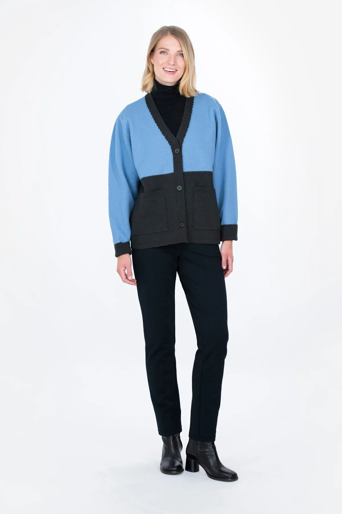 Saana Cardigan Dark Green/Blue